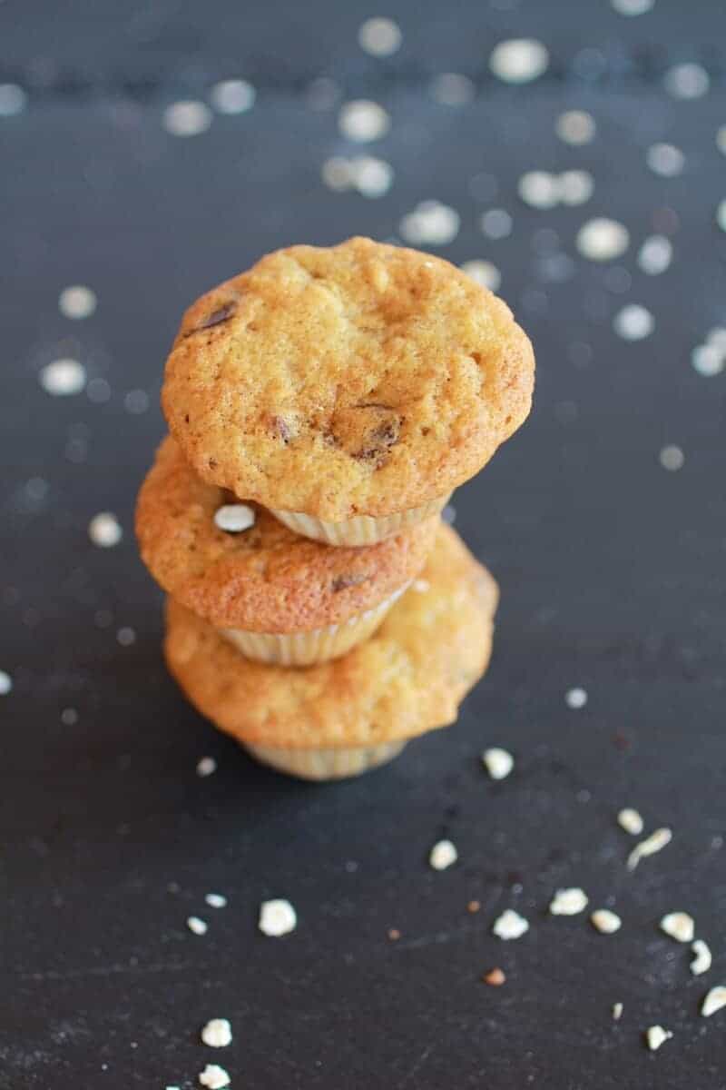 Chocolate Chip Cookie Banana Muffins-2