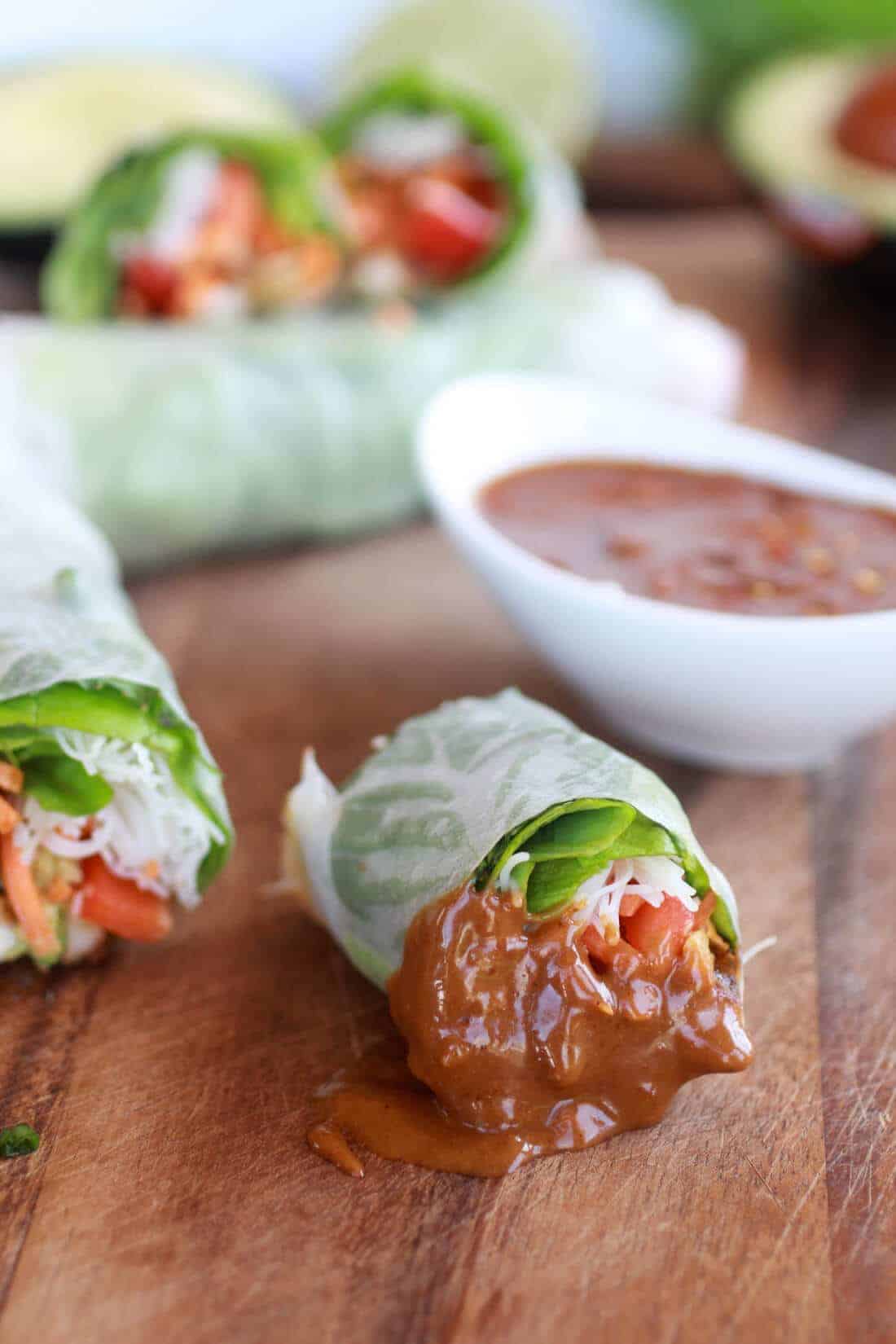 Avocado and Chicken Spring Rolls-11