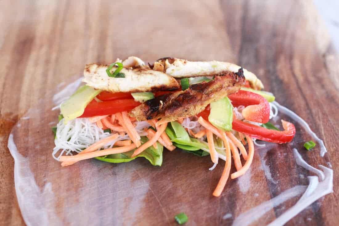 Avocado and Chicken Spring Rolls-3