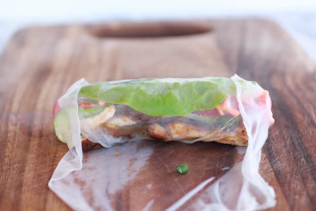 Avocado and Chicken Spring Rolls-4