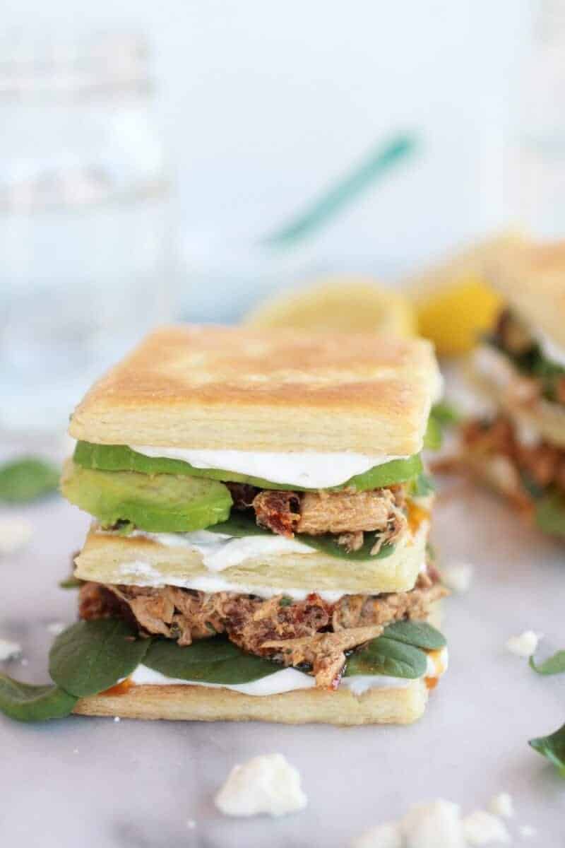 Greek Tuna Sun-Dried Tomato + Avocado Napoleon's-9