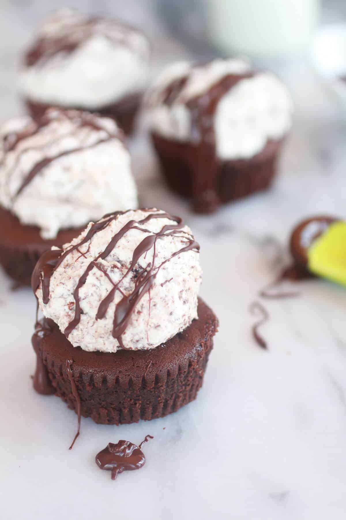 Towering Flourless Chocolate Stout Cakes-7