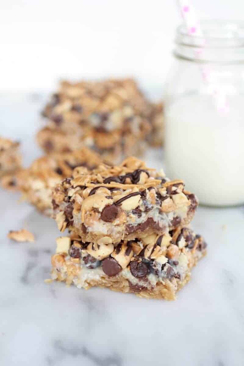 7 Layer Oatmeal Chocolate Chip Cookie Bars-5