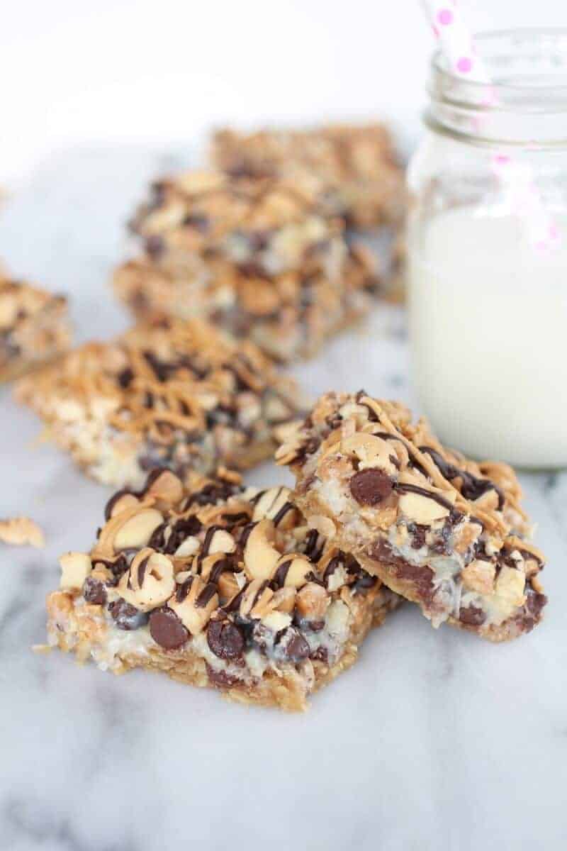 7 Layer Oatmeal Chocolate Chip Cookie Bars-7