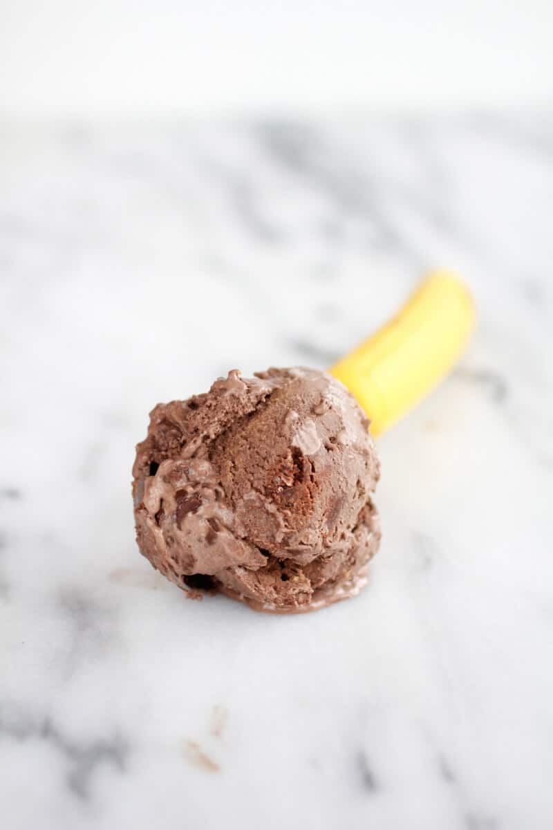 Chocolate Peanut Butter Swirl Fudge Brownie Ice Cream https://fatburn.fit/