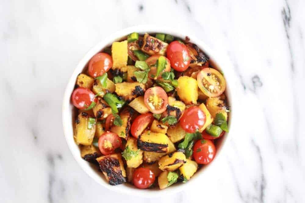 Jerk Chicken with Fired Rice and Grilled Pineapple Salsa https://fatburn.fit/