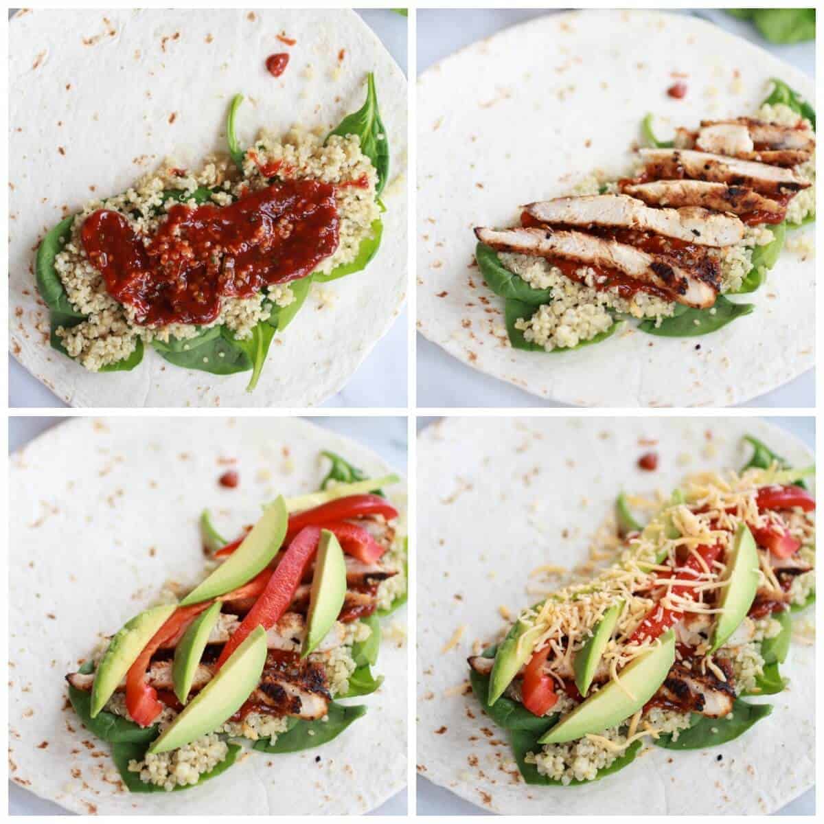 Tex Mex Chicken and Quinoa Wraps