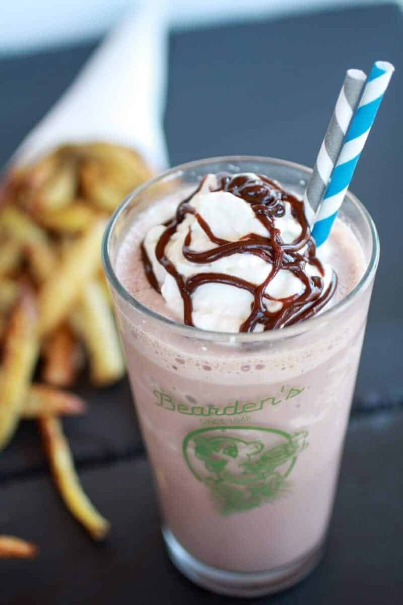 Peanut Butter Burgers with Slim Jim Fries and Chocolate Malted Milkshake | https://fatburn.fit/