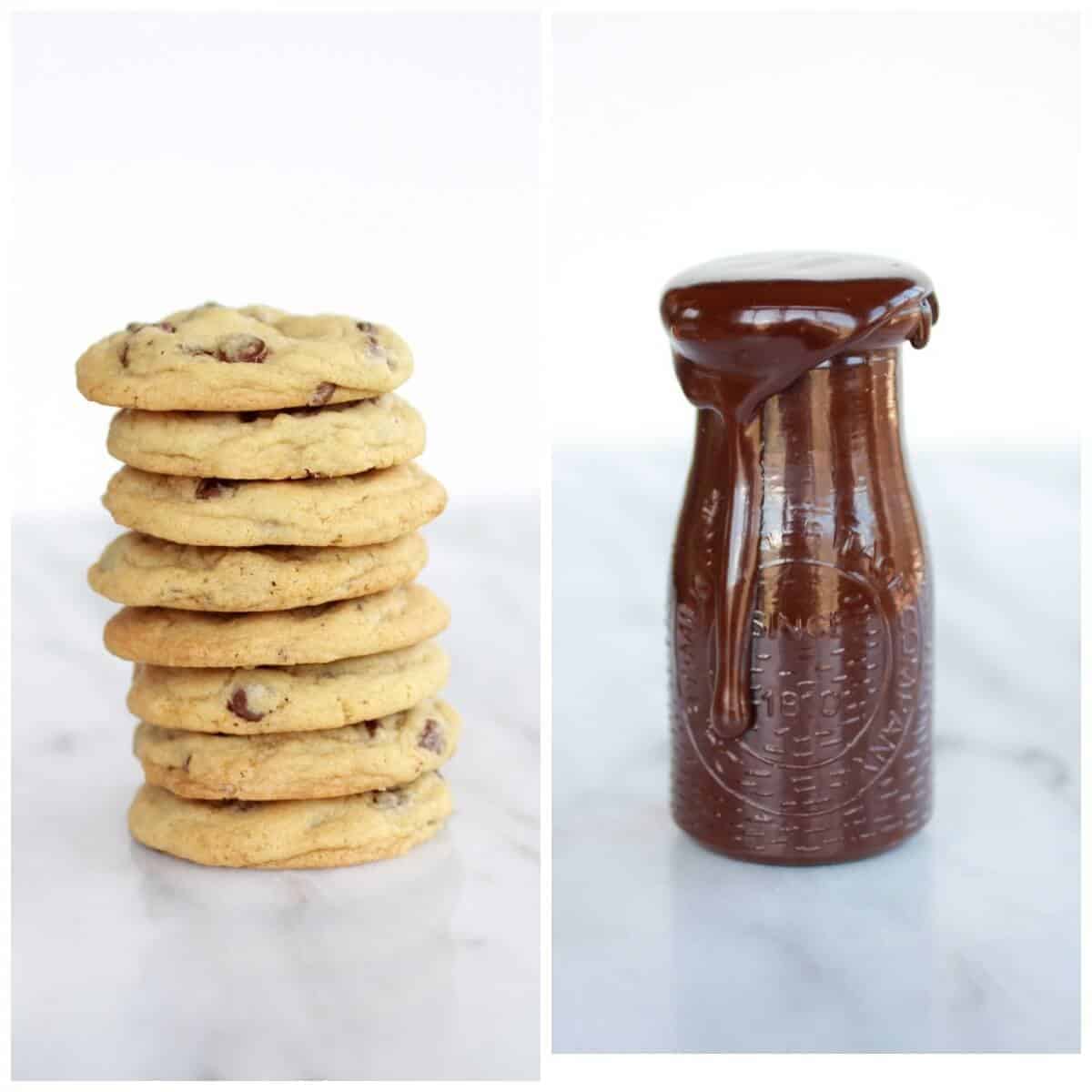 Hot Fudge Chocolate Chip Cookie Cookie Dough Ice Cream Sandwich | https://fatburn.fit/