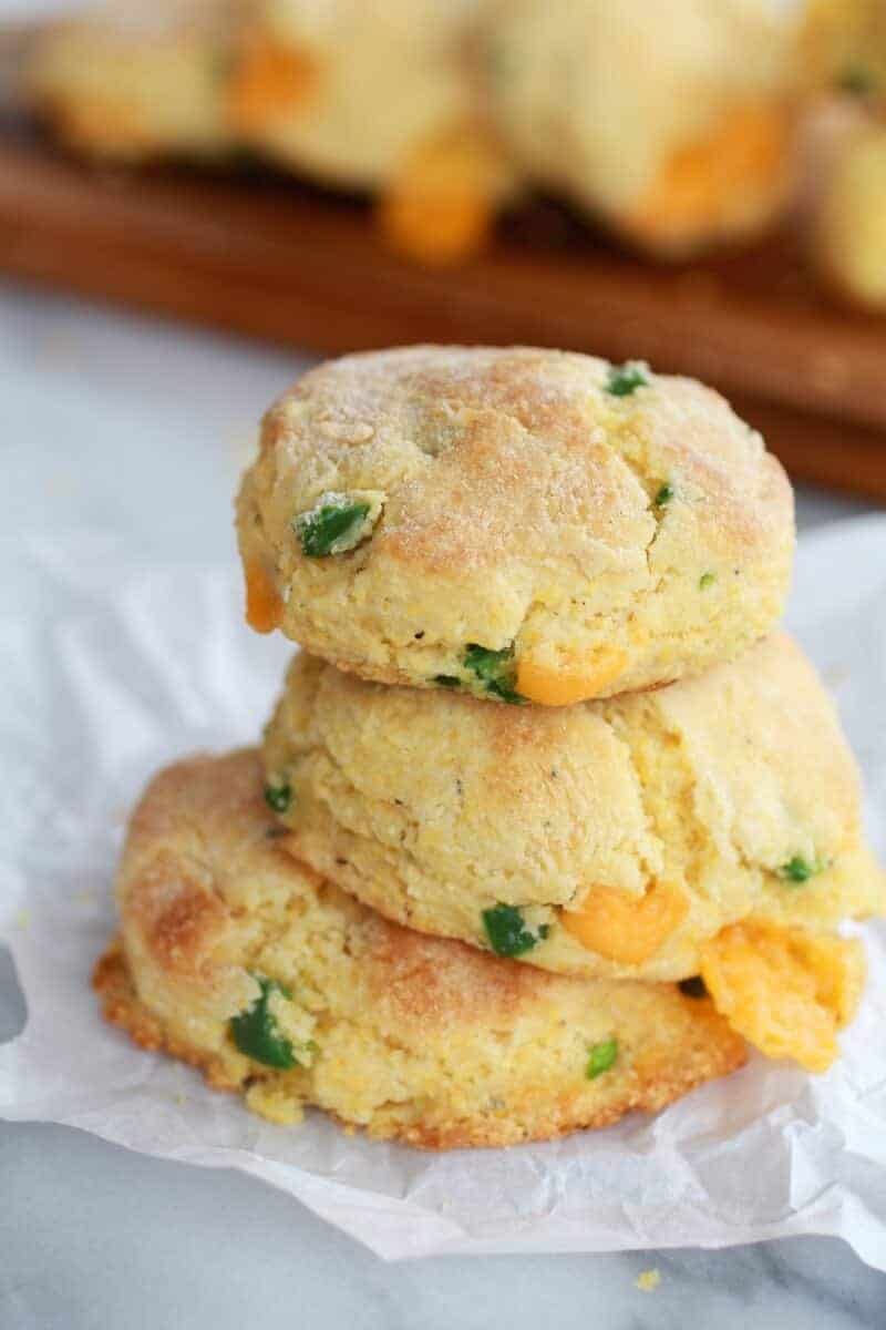 Sweet Honey Jalapeño Cheddar Cornbread Biscuits | https://fatburn.fit/