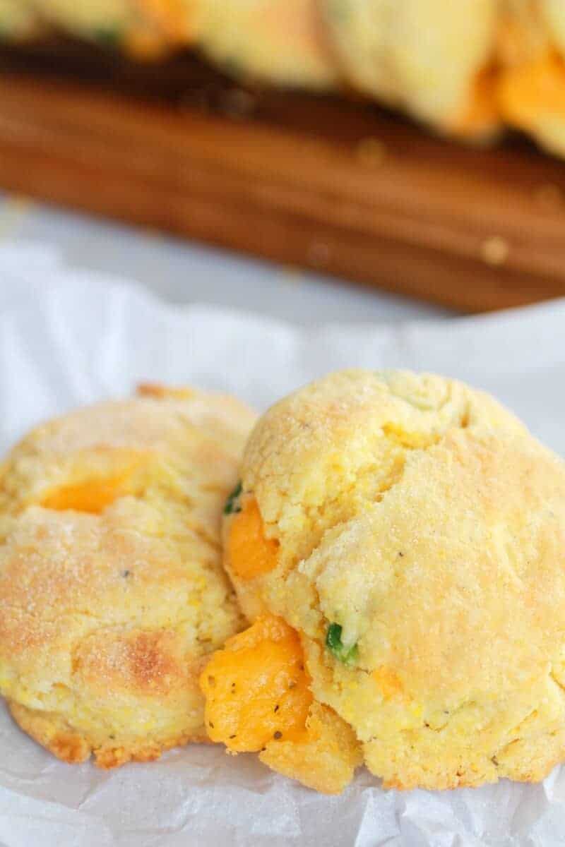 Sweet Honey Jalapeño Cheddar Cornbread Biscuits | https://fatburn.fit/