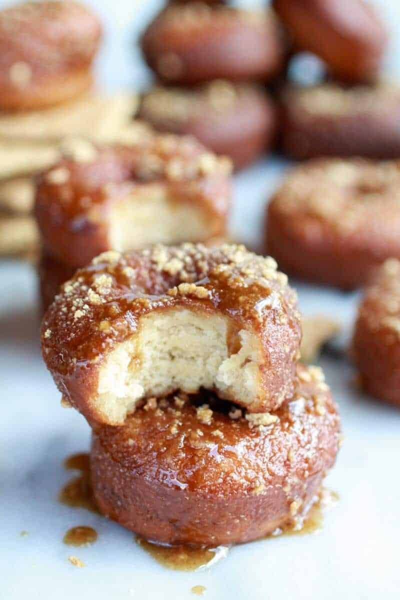 MIni Brown Sugar Glazed Graham Cracker Doughnuts | halfbakedharvest.com