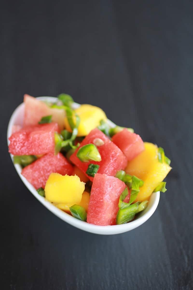 Coconut Lime Mahi Mahi Tacos with Tequila Soaked Watermelon Salsa | halfbakedharvest.com