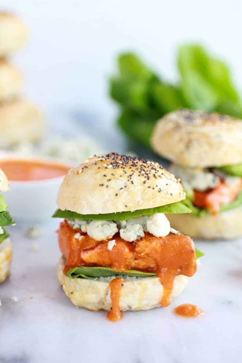 Crispy Buffalo Style Salmon Sliders-4
