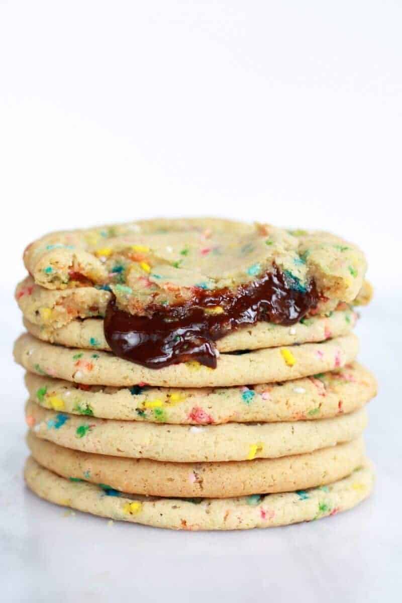 Giant Hot Fudge Ice Cream Sundae Cookies | halfbakedharvest.com