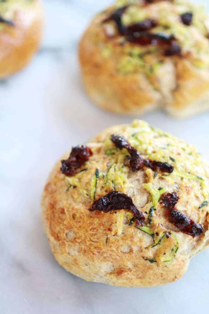 Parmesan Garlic Zucchini Whole Wheat Focaccia Buns | halfbakedharvest.com