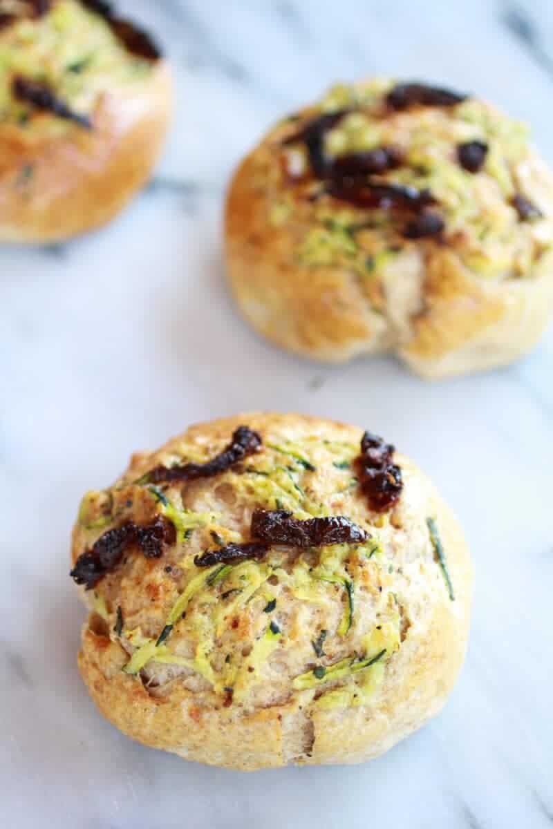 Parmesan Garlic Zucchini Whole Wheat Focaccia Buns | halfbakedharvest.com