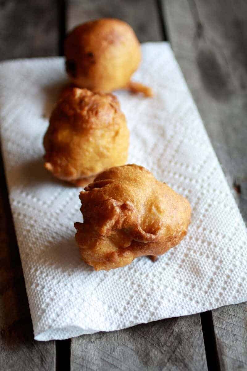 Blue Cheese Lobster Beignets with Spicy Avocado Cream + Garden Veggie Sauté | halfbakedharvest.com