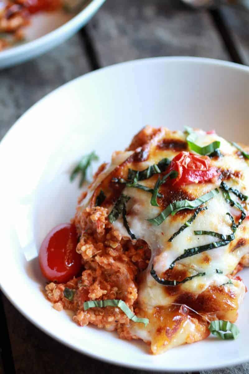 Creamy Caprese Quinoa Bake | halfbakedharvest.com/