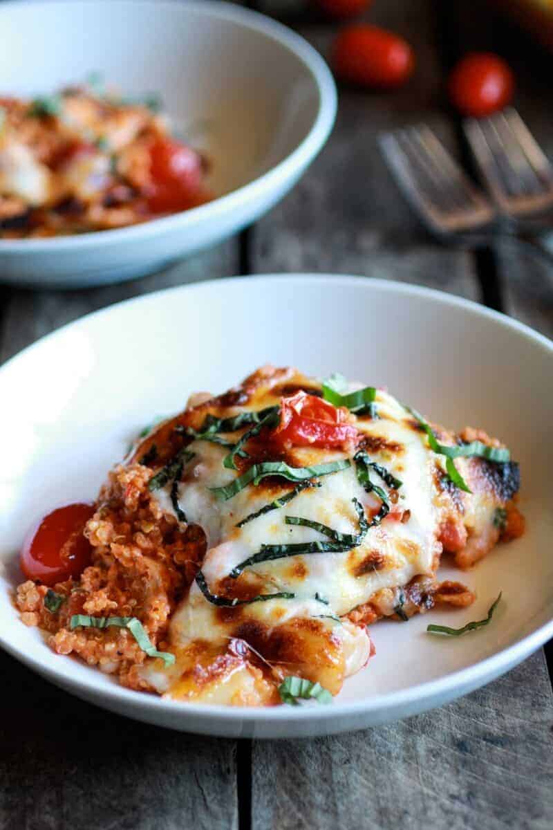 Creamy Caprese Quinoa Bake | halfbakedharvest.com/