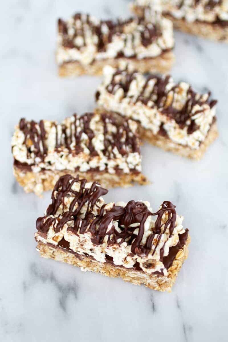 Dark Chocolate Cappuccino Popcorn Granola Bars | halfbakedharvest.com/
