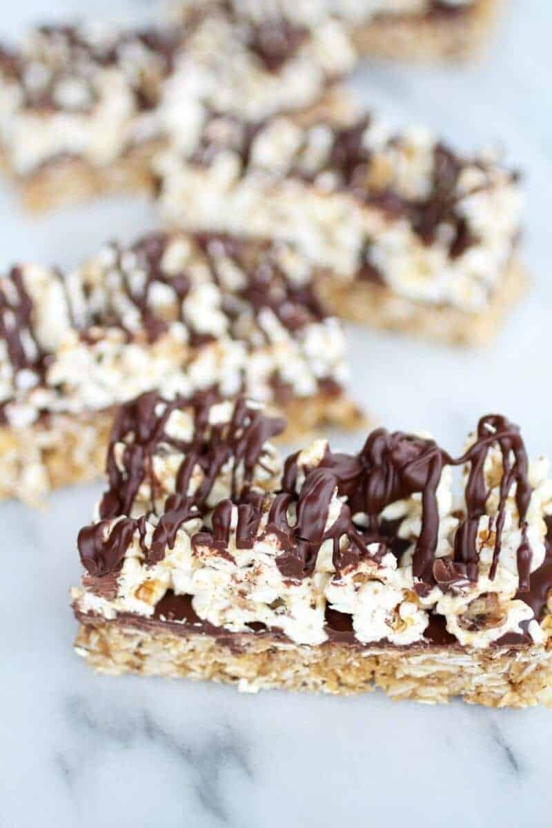 Dark Chocolate Cappuccino Popcorn Granola Bars | halfbakedharvest.com/