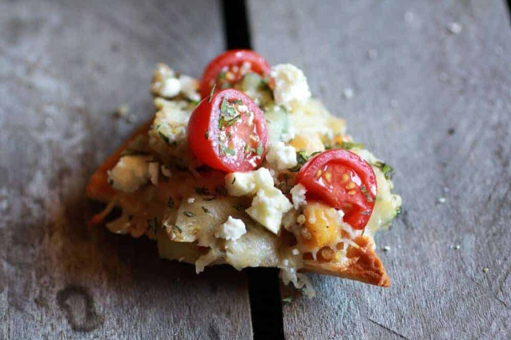 Loaded Greek Goddess Chickpea and Quinoa Pita Chip Nachos | halfbakedharvest.com