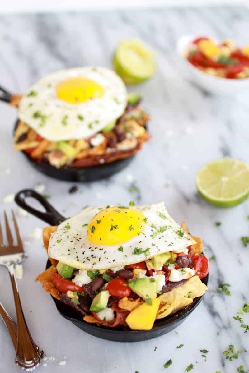 Simple Black Bean, Corn and Mango Chilaquiles with Queso Fresco | halfbakedharvest.com