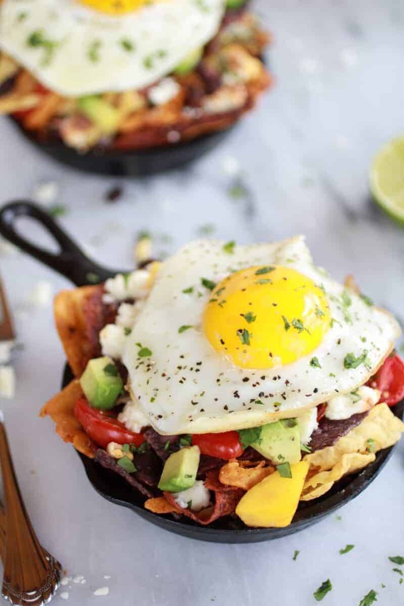 Simple Black Bean, Corn and Mango Chilaquiles with Queso Fresco | halfbakedharvest.com