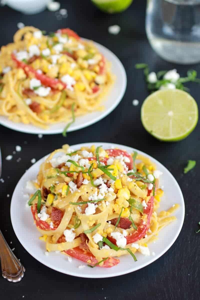 Summer Grilled Mexican Street Corn Fettuccine | halfbakedharvest.com