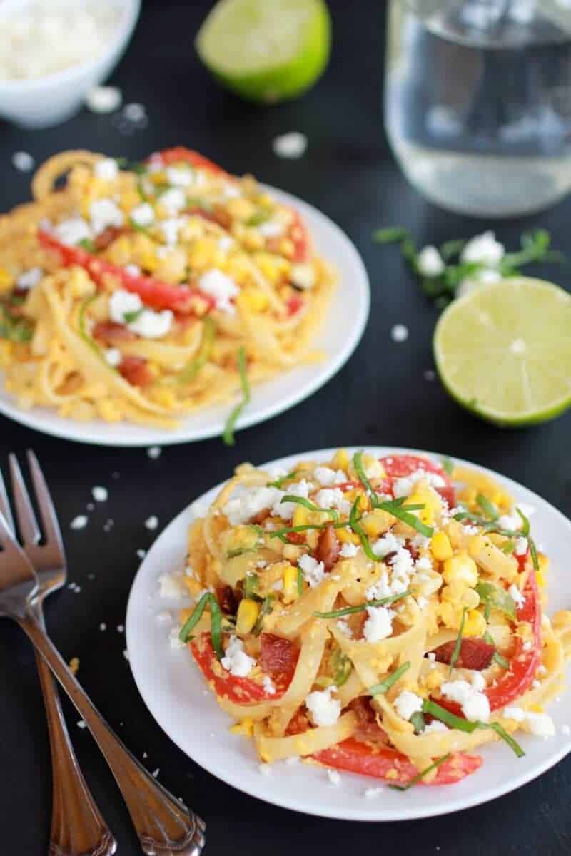 Summer Grilled Mexican Street Corn Fettuccine | halfbakedharvest.com