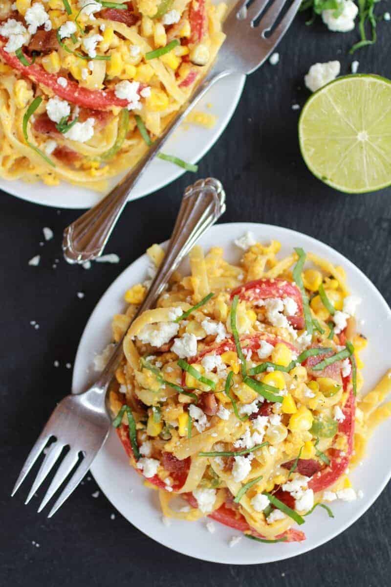 Summer Grilled Mexican Street Corn Fettuccine | halfbakedharvest.com
