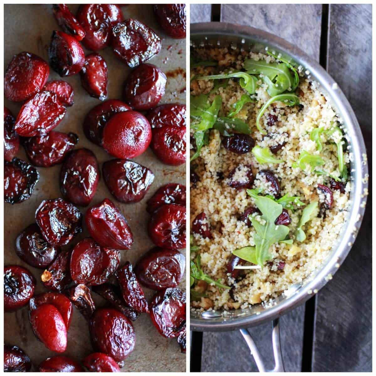 Roasted Cherry, Couscous and Brie stuffed Poblano Peppers | halfbakedharvest.com