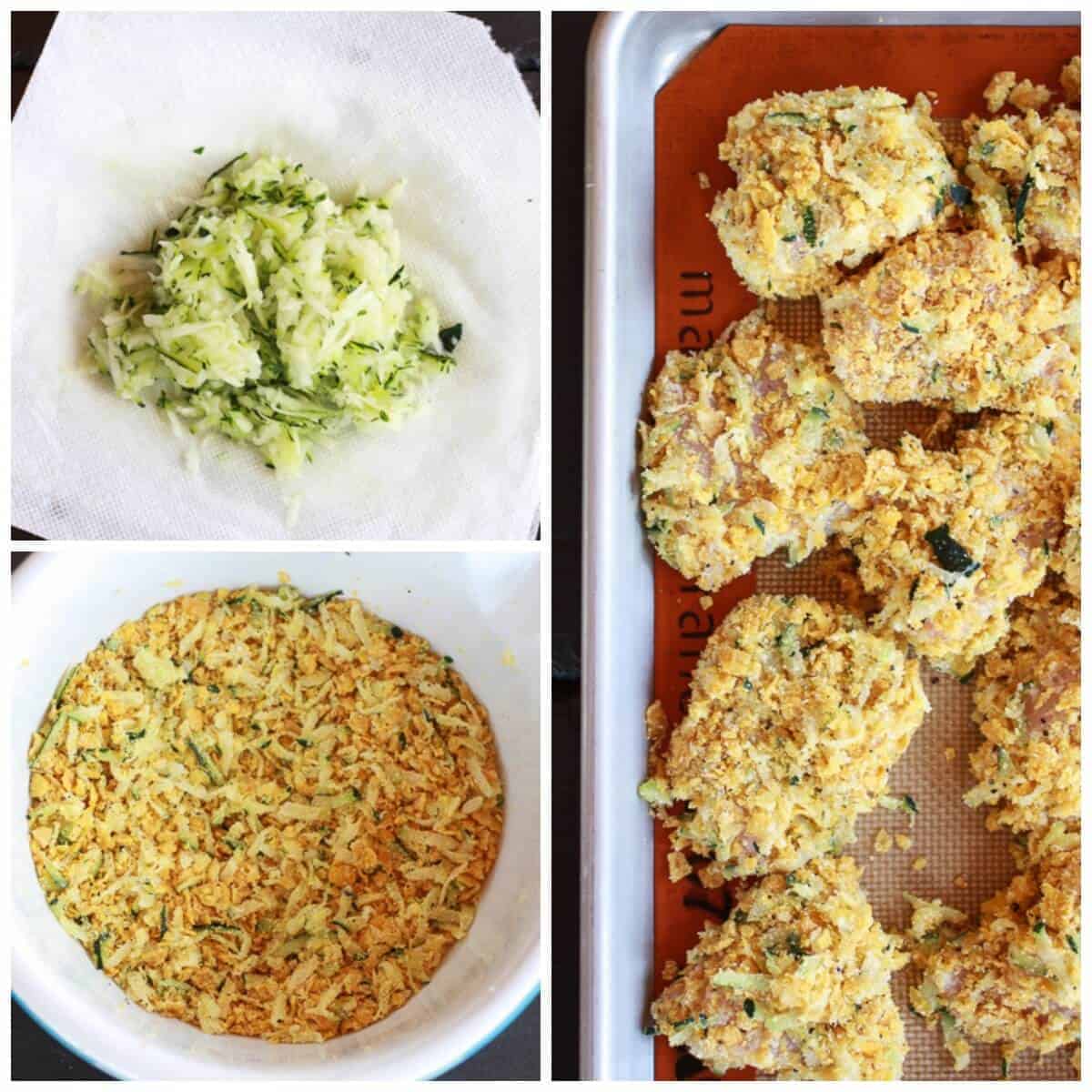Zucchini Parmesan Crusted Chicken Nuggets | halfbakedharvest.com