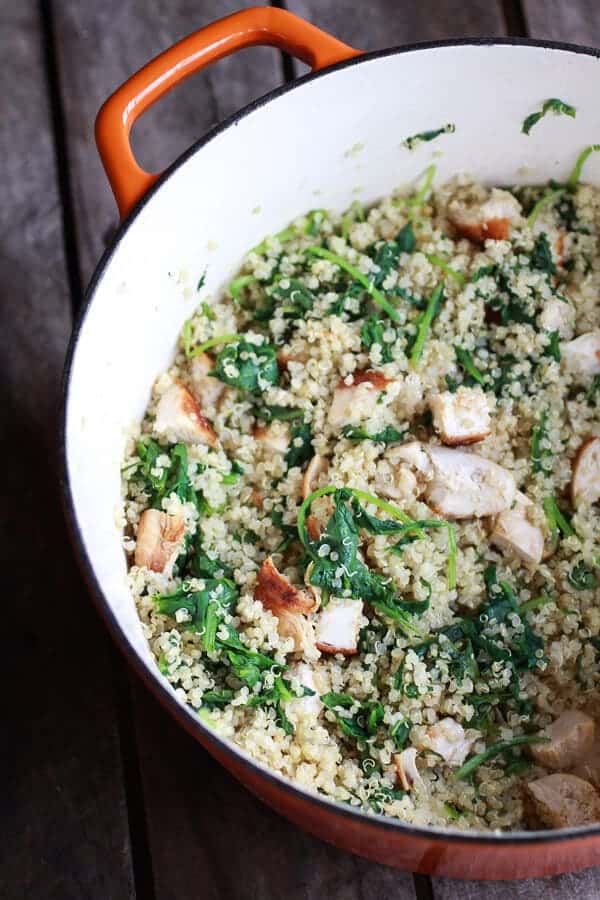 Easy Creamy Buffalo Chicken Quinoa Bake | halfbakedharvest.com