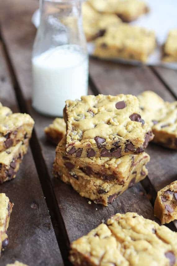 Whole Wheat Chocolate Chip Pumpkin Cookie Bars | halfbakedharvest.com