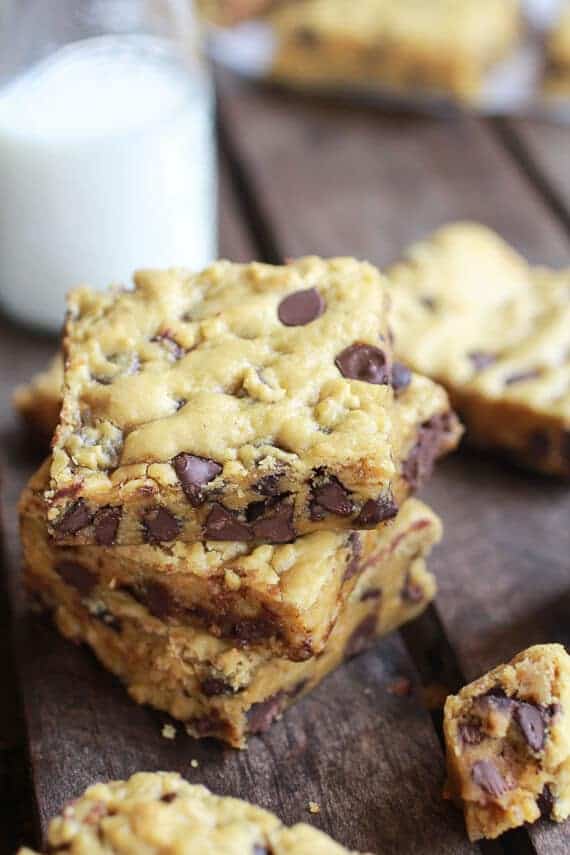 Whole Wheat Chocolate Chip Pumpkin Cookie Bars | halfbakedharvest.com