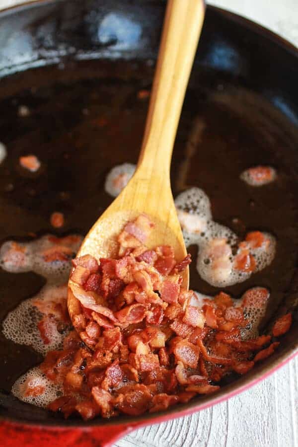 Caramelized Brussels Sprouts and Bacon Fettuccine Alfredo | halfbakedharvest.com