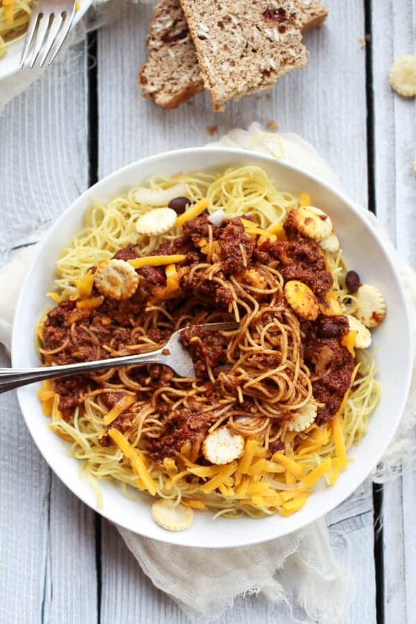 Healthier One-Pot Cincinnati Chicken Chili | halfbakedharvest.com