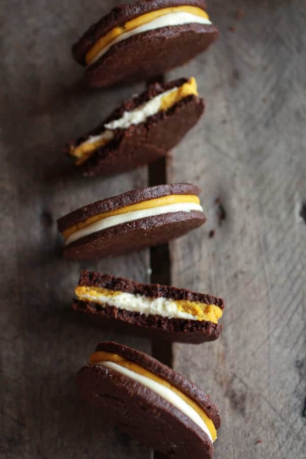 Double Stuffed Pumpkin Pie Oreos | halfbakedharvest.com