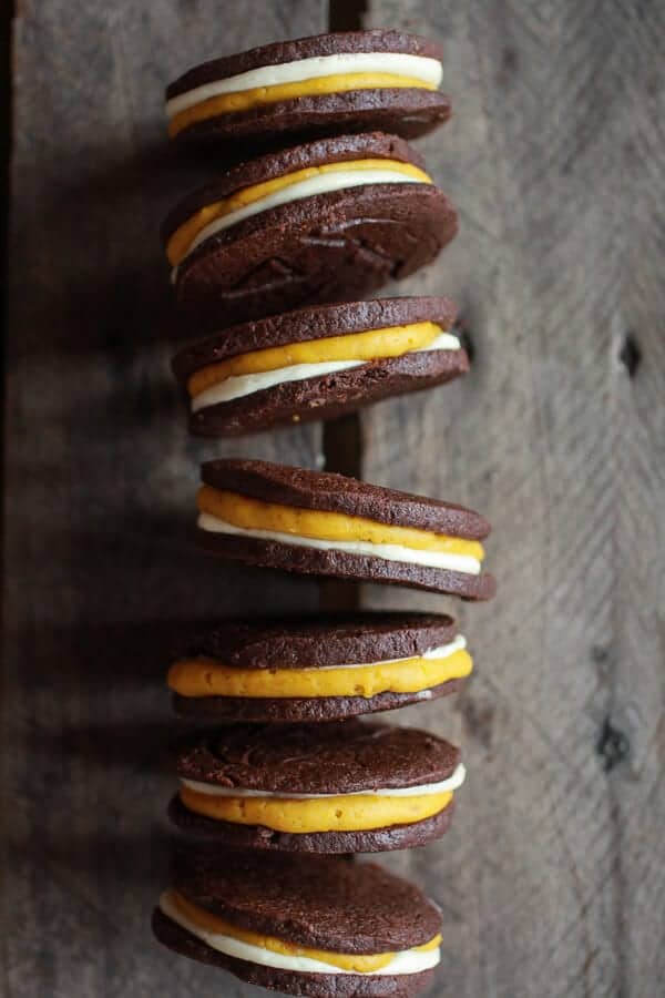 Double Stuffed Pumpkin Pie Oreos | halfbakedharvest.com