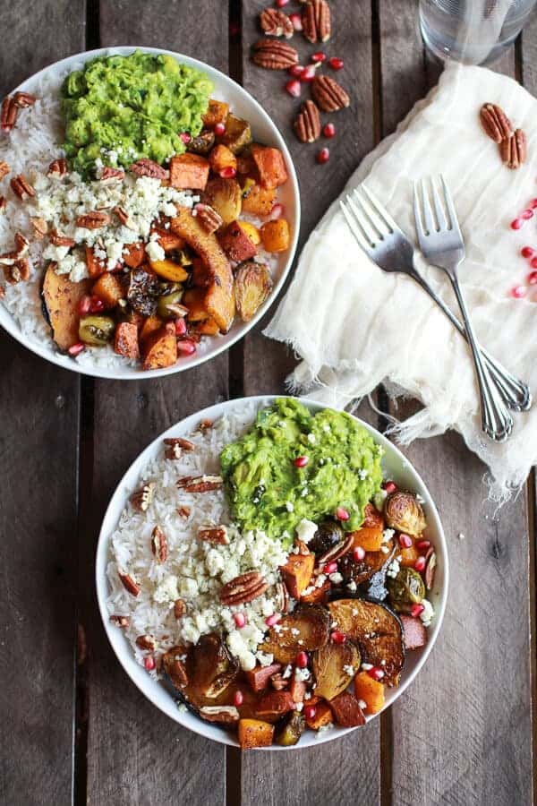 Roasted Harvest Veggie, Curried Avocado + Coconut Rice Bowls | halfbakedharvest.com