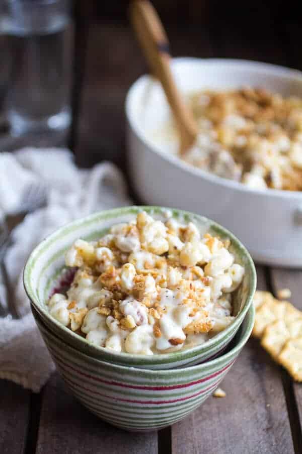 Creamy Brie Four Cheese Mac and Cheese with Buttery Ritz Crackers | halfbakedharvest.com