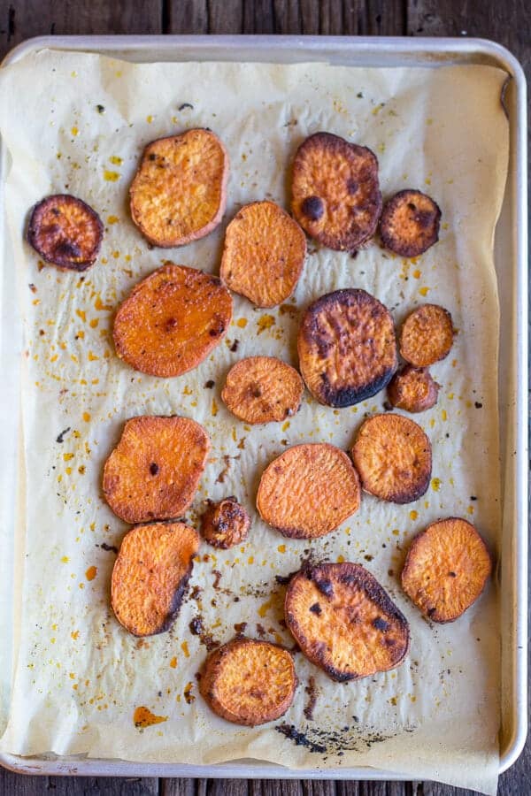 Curried Sweet Potato Rounds with Honeyed Walnuts, Cranberries and Blue Cheese-2