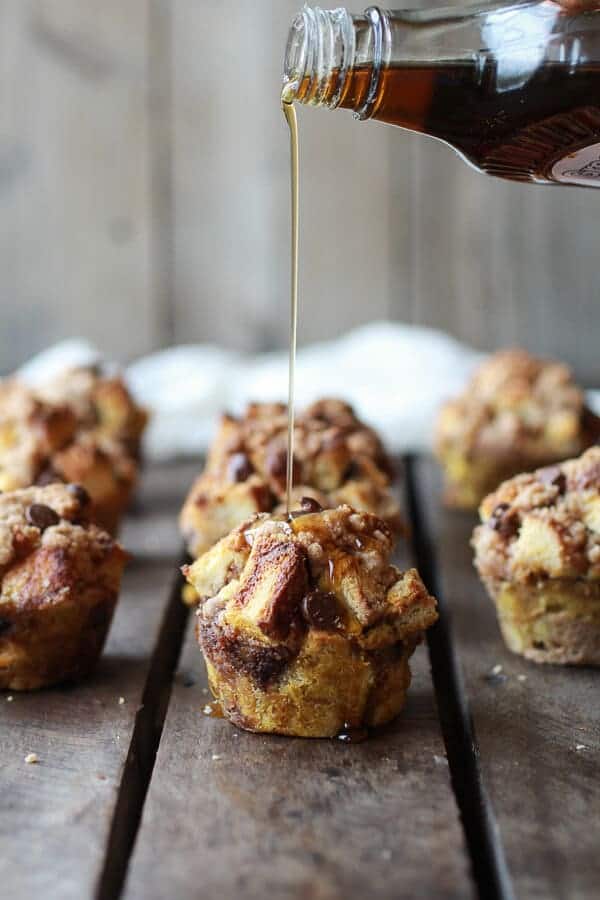 Cinnamon Brioche Chocolate Chip French Toast Muffins with Coconut Streusel | halfbakedharvest.com