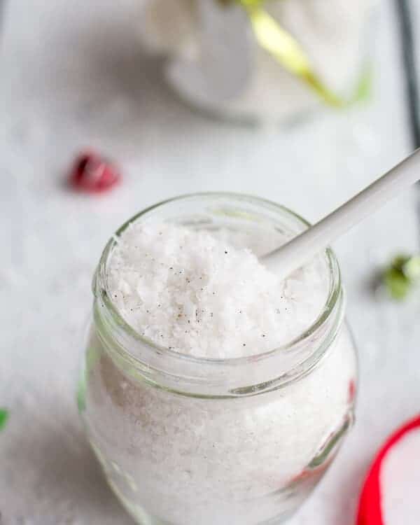 Homemade Holiday Gifts: Vanilla Bean Salt + Vanilla Bean Sugar | halfbakedharvest.com