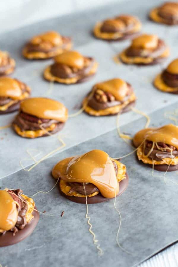 (Idiot Proof) Salted Chocolate Covered Pretzel Nutella Turtle Cookies | halfbakedharvest.com