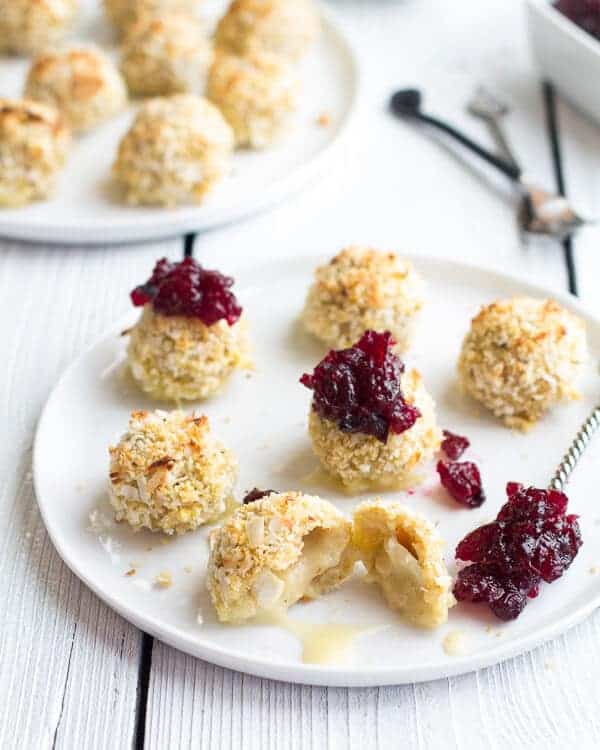 Coconut Crusted Brie Stuffed Quinoa Bites | halfbakedharvest.com