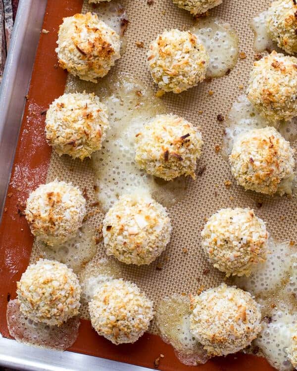 Coconut Crusted Brie Stuffed Quinoa Bites | halfbakedharvest.com