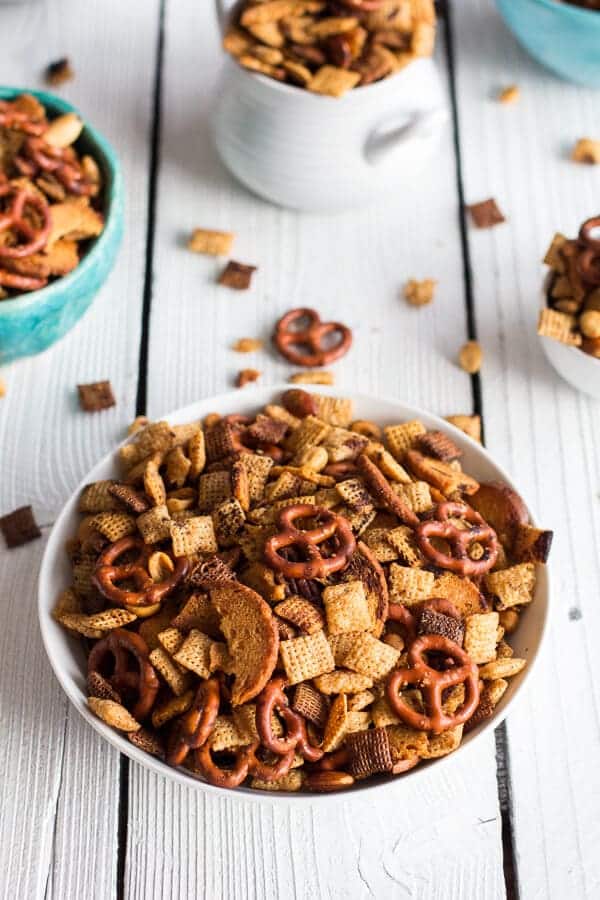 Mom's Secret Christmas Eve Chex Mix | halfbakedharvest.com